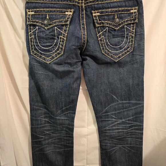 True Religion Ricky SUPER Stitch Geno Slim Fit‎ Mens Blue Jeans 32 x 27 (EA-5) - Picture 16 of 16